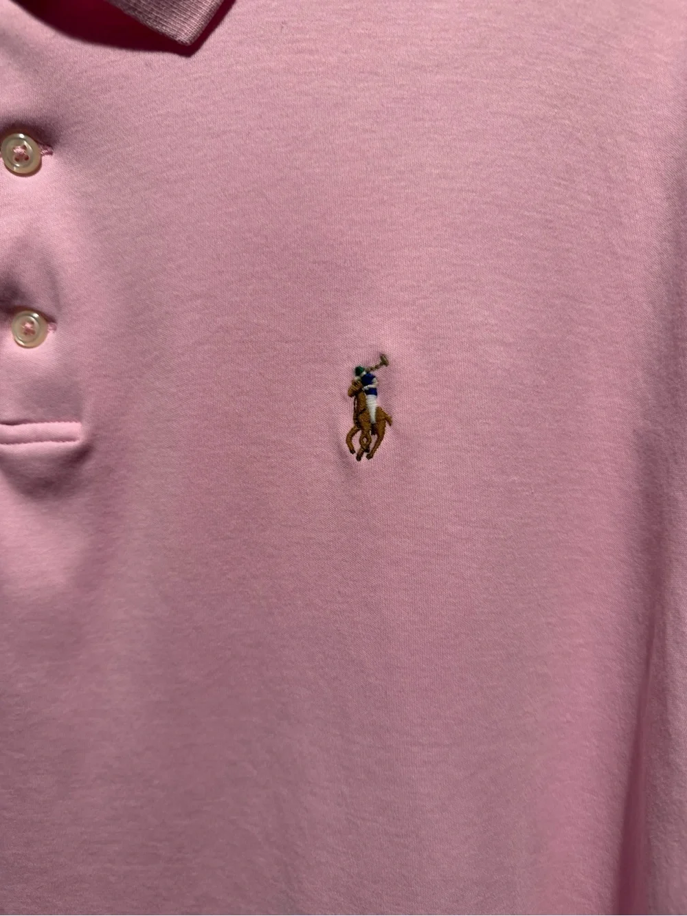 Ralph Lauren Heathered Pink Short-Sleeve Polo